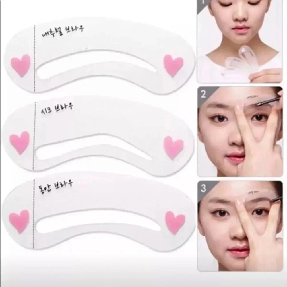 🌻5/$25🌻6pc Eyebrow Shaping Stencils & Pomade Brush Tools